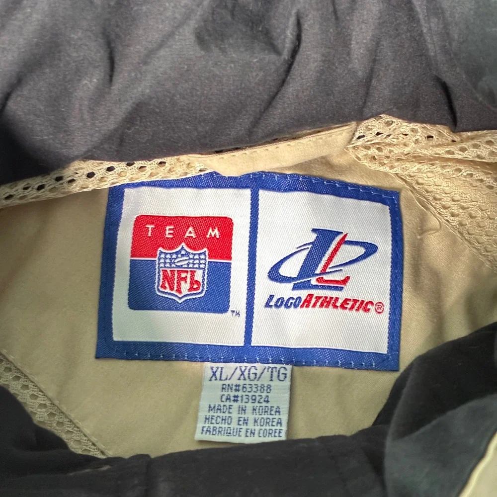 Vintage 1999 Logo Athletic NFL Super Bowl XXXIII Experience Jacket Tan Mens XL